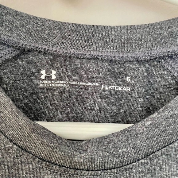Under Armour Grey Heat Gear Short Sleeve Logo Tee 6 - Picture 4 of 9